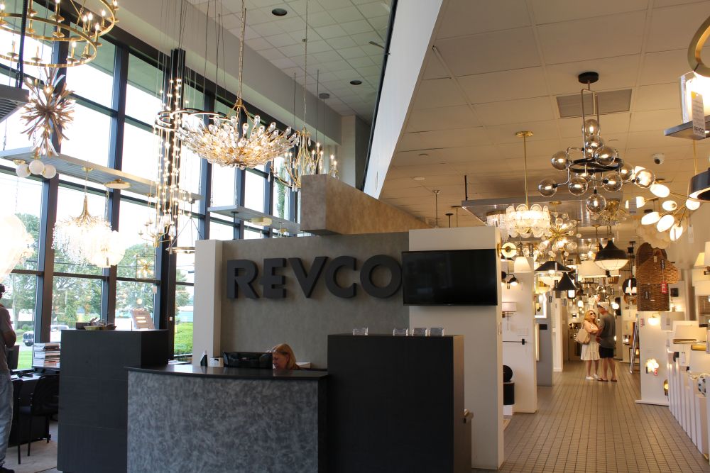 Large dedicated lighting showroom inside Revco Southampton